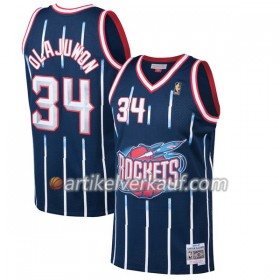 NBA Houston Rockets Trikot Hakeem Olajuwon 34 Hardwood Classics Dunkelblau Swingman - Herren